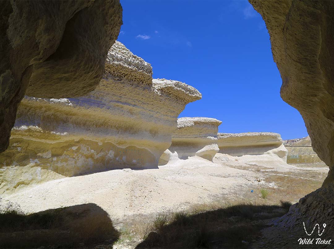 Кертты урочище и долина на Мангышлаке, Мангистауская область, Казахстан.