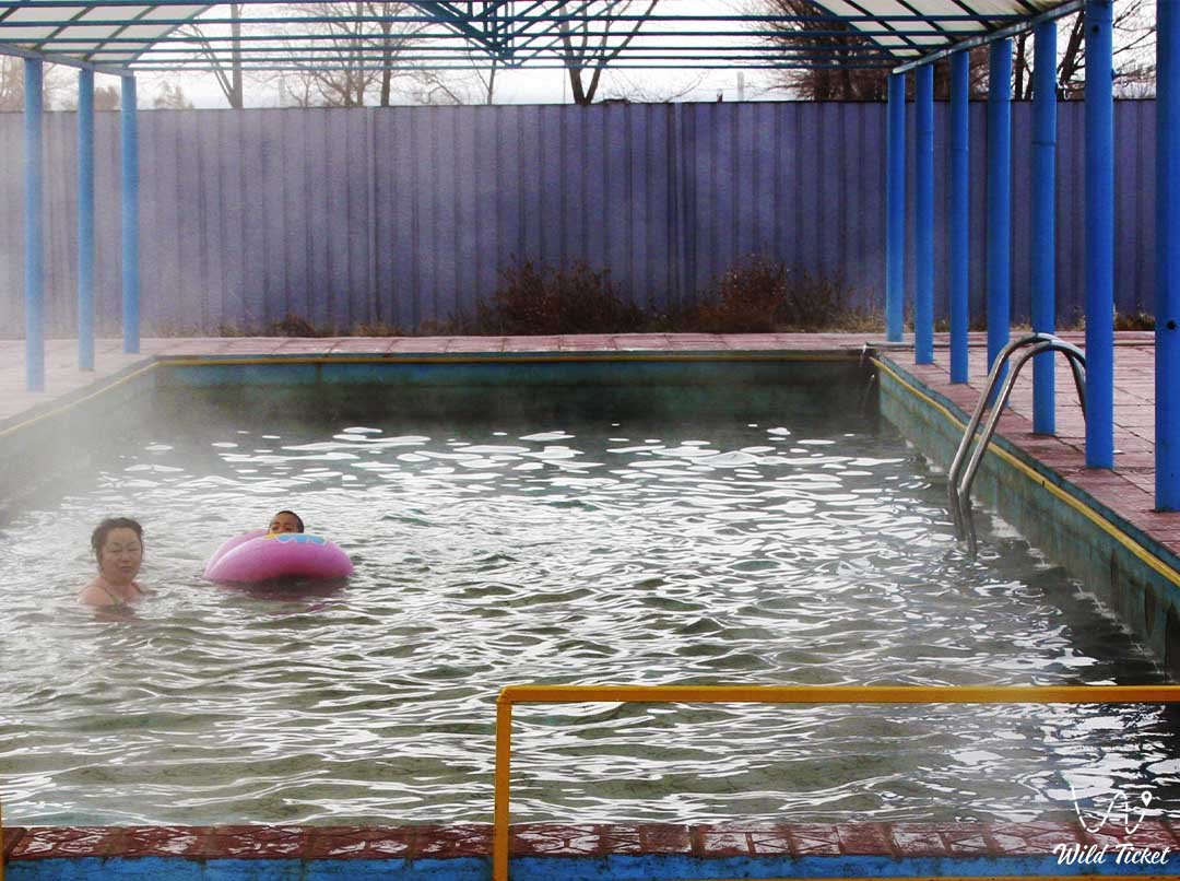 Горячие термальные источники в Чундже, Алматинская область, Уйгурский район, Казахстан.