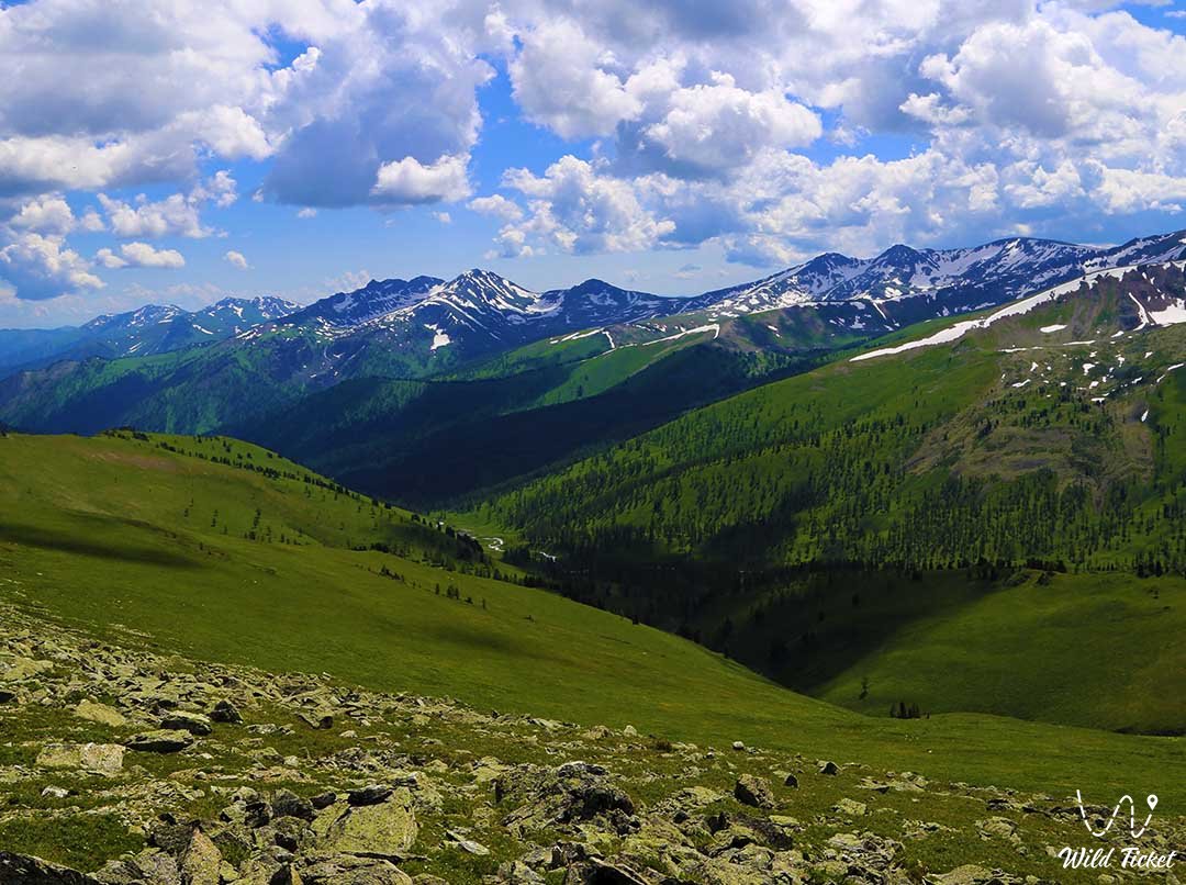 Катунский горный хребет, Казахстанский Алтай (Республика Алтай), восточный Казахстан.