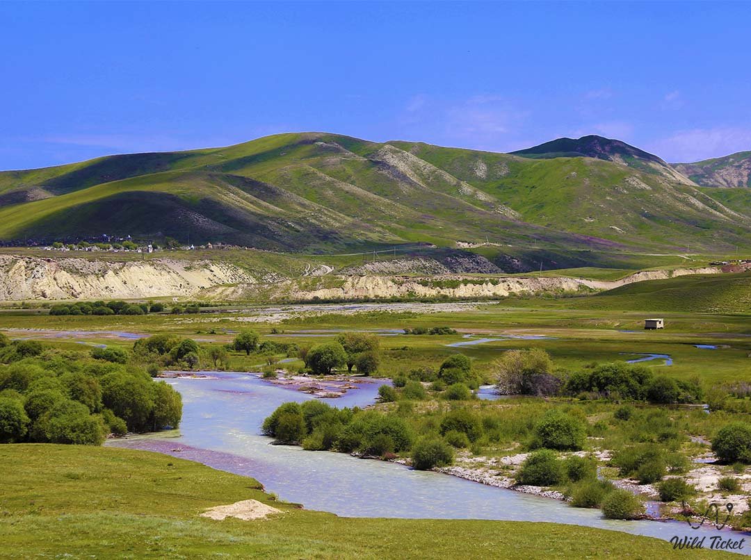 哈萨克斯坦阿拉木图地区卡尔卡拉河。
