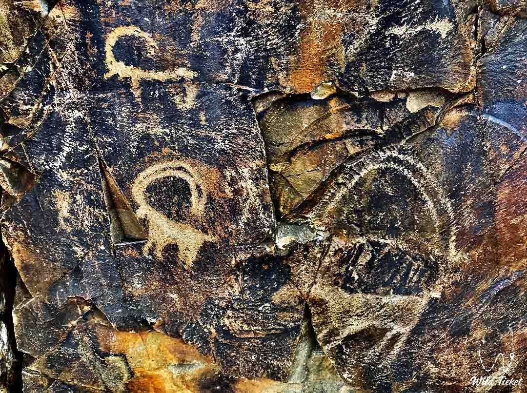 Tambaly Tas petroglyphs in the Altyn-Emel reserve.