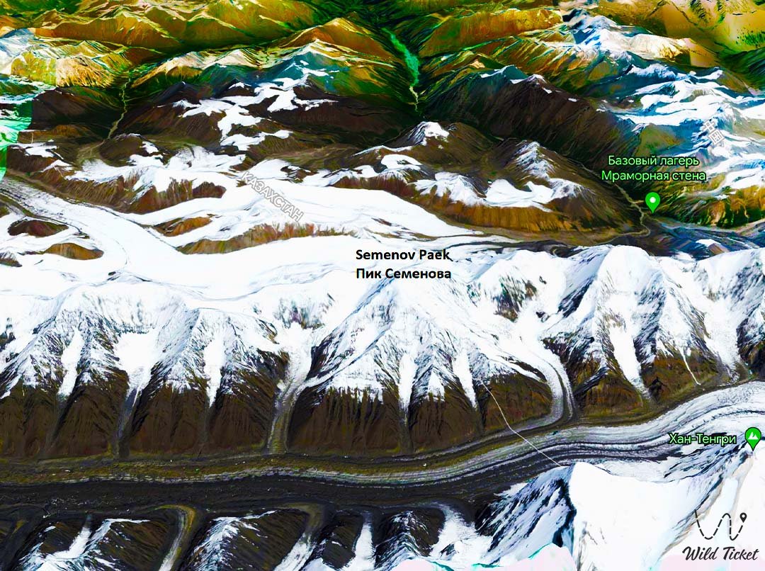 Пик Семенова в ущелье Баянкол