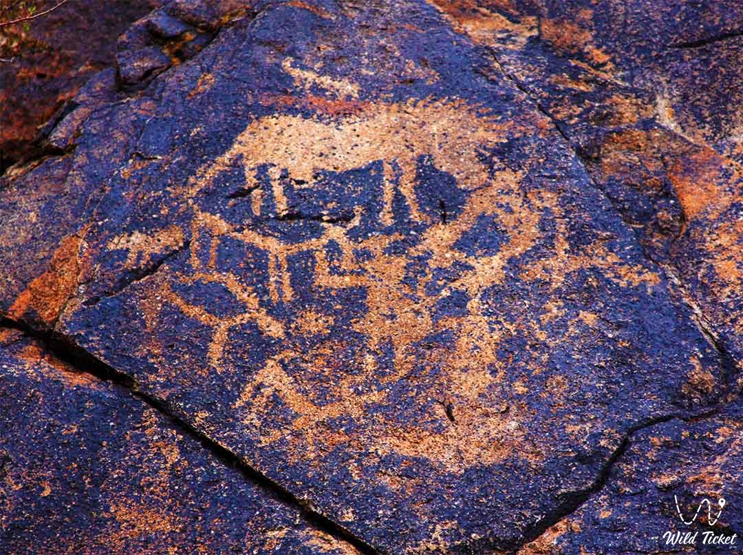Petroglyphs Konyrjon (rock paintings)