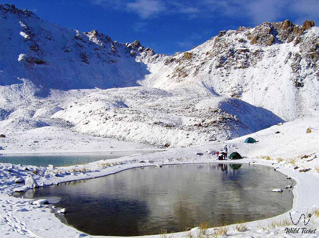 Titov Lake (high-mountain moraine lake)