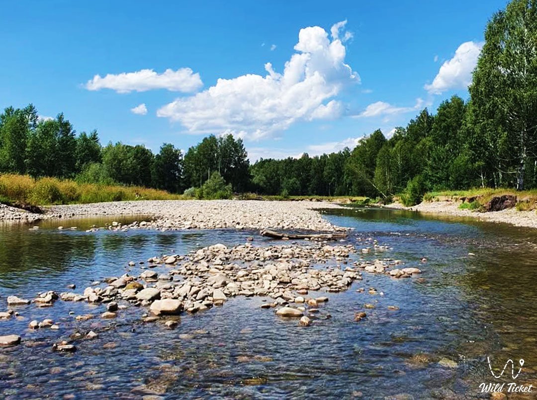 Река Ульба в Восточном Казахстане