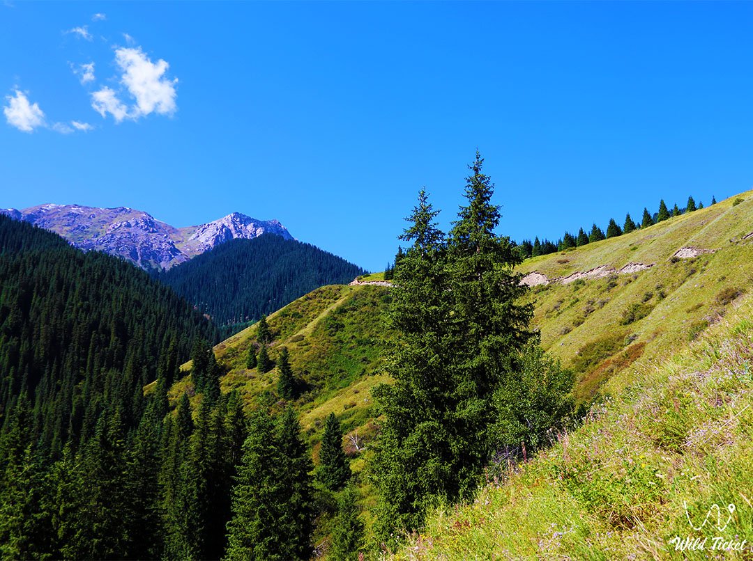 Kaindy River Mountain Gorge and Kaindy Lake