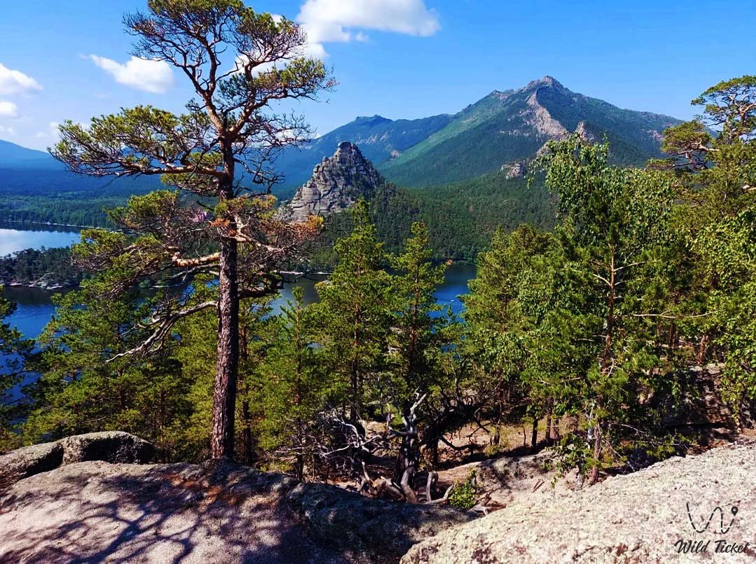 Mount Bolektau - ancient warrior standing in the eternity of lakes and forests of Burabay