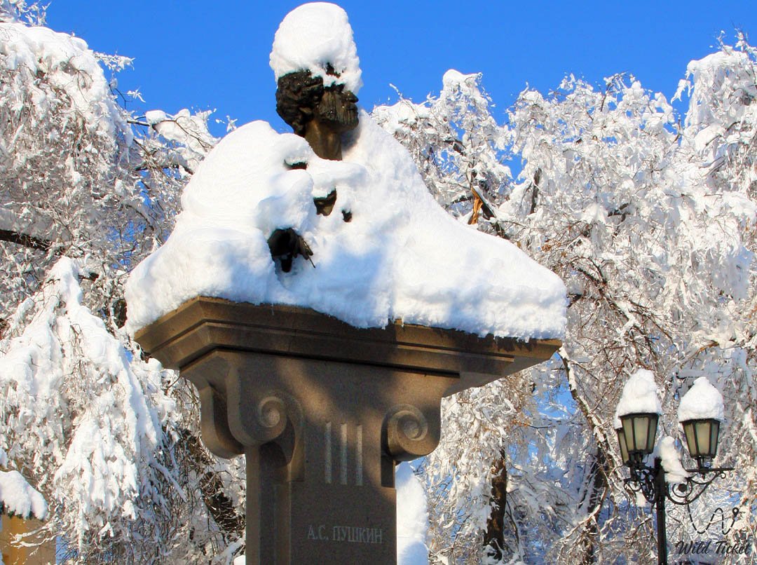 Monument to Alexander Pushkin in Almaty