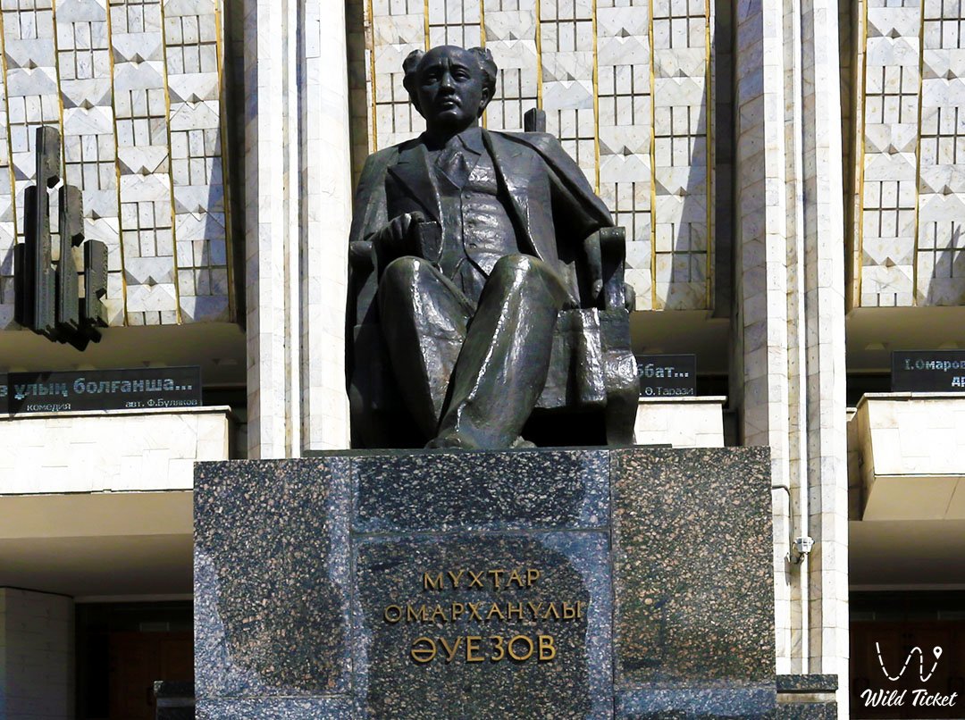 Monument to Mukhtar Auezov in Almaty