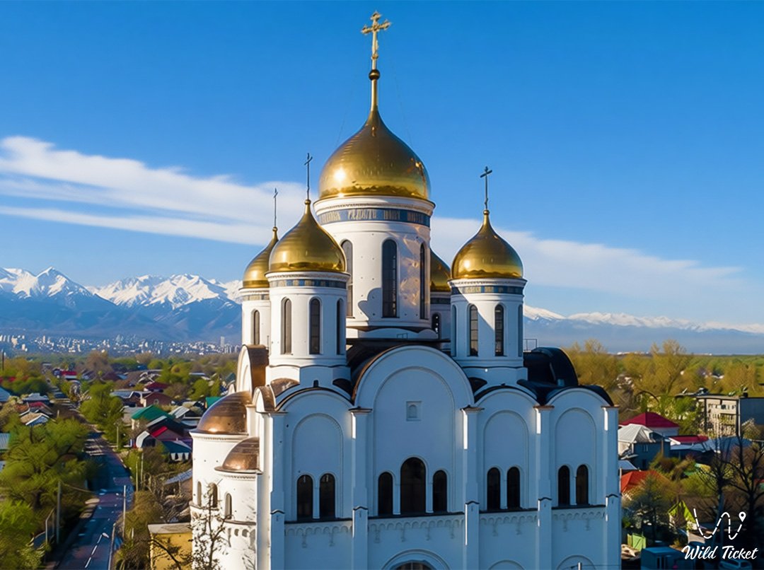 Pokrovsko-Vsekhsvyatsky寺在阿拉木图