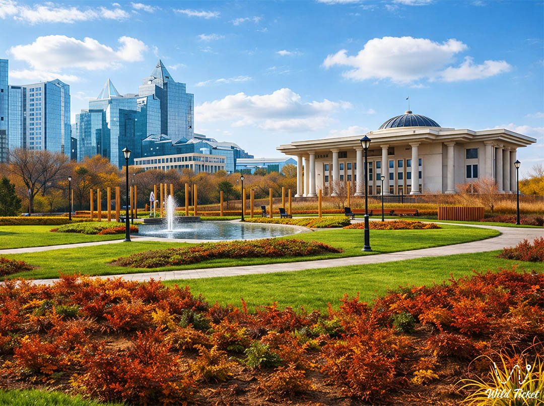 Сквер на месте бывшей резиденции президента Республики Казахстан